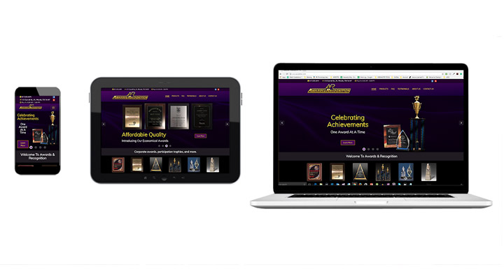 Awards & Recognition's New Responsive Website.